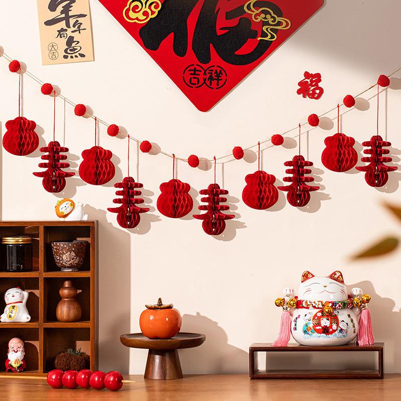 Chinese New Year Hanging Ornament Tet Decoration  Lunar New Year Decorations Spring Festival Wall Window Hanging Accessories