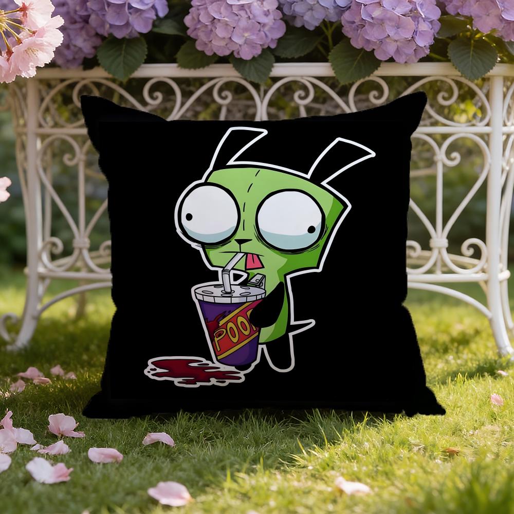 Аниме T-Invader Z-Zim фильм Наволочка для подушки Домашняя и автомобильная Двухцелевая наволочка: Двусторонняя конструкция для максимального комфорта 30cmx30cm