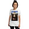 Pie In The Face Mona Lisa Short-Sleeve Unisex T-Shirt, White, X-Large
