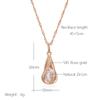 Unique Design Natural Zircon Pendant Necklace For Women Luxury  Rose Gold Bride Wedding Accessories Daily Fine Jewelry