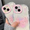 Painted Butterfly for iPhone17ProMax Airbag Phone Case 14 Apple 13 Fine Hole 12/15 Premium 16