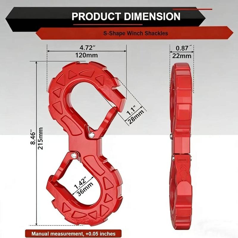 Nilight 3/8 Tow Hook, Winch Hook For Off-Road Recovery 33000 Lbs, Heavy Duty Strength Working Load, for Jeep, SUV, ATV, Trailers