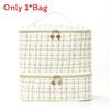 Modern Minimalist Double Layer Large Capacity Makeup Organizer For Travel And Home Use