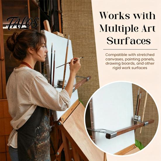 Metal Painting Wrist Rest 2Pcs Artist Hand Support Bridge, Adjustable Easel Bar, Drawing Stabilizer Tool for Craft Projects Stand