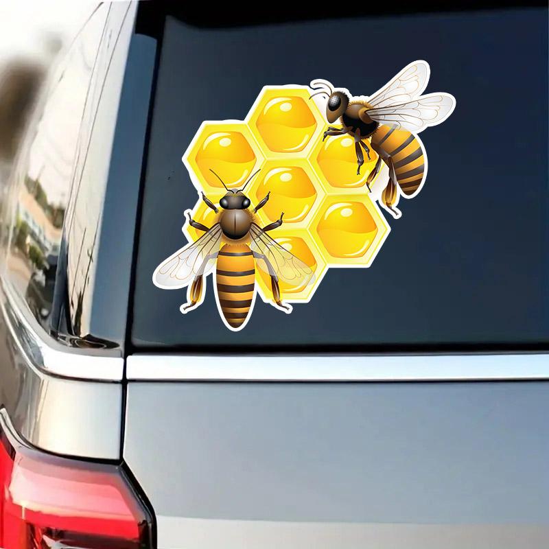 Bee Honey Car Stickers Decal Vinyl Detachable Waterproof Outdoor Car Bumper Window Notebook Computer Decoration Car Accessories TM297