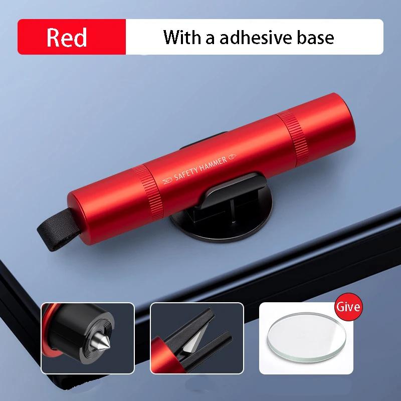 2 In 1 Car Safety Hammer Emergency Window Glass Breaker Cut Seat Belt High Hardness Tungsten Steel Rescue Tool Auto Accessories
