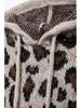Women's Leopard Print Hooded Knit Sweater - Winter 2024 European and American Style