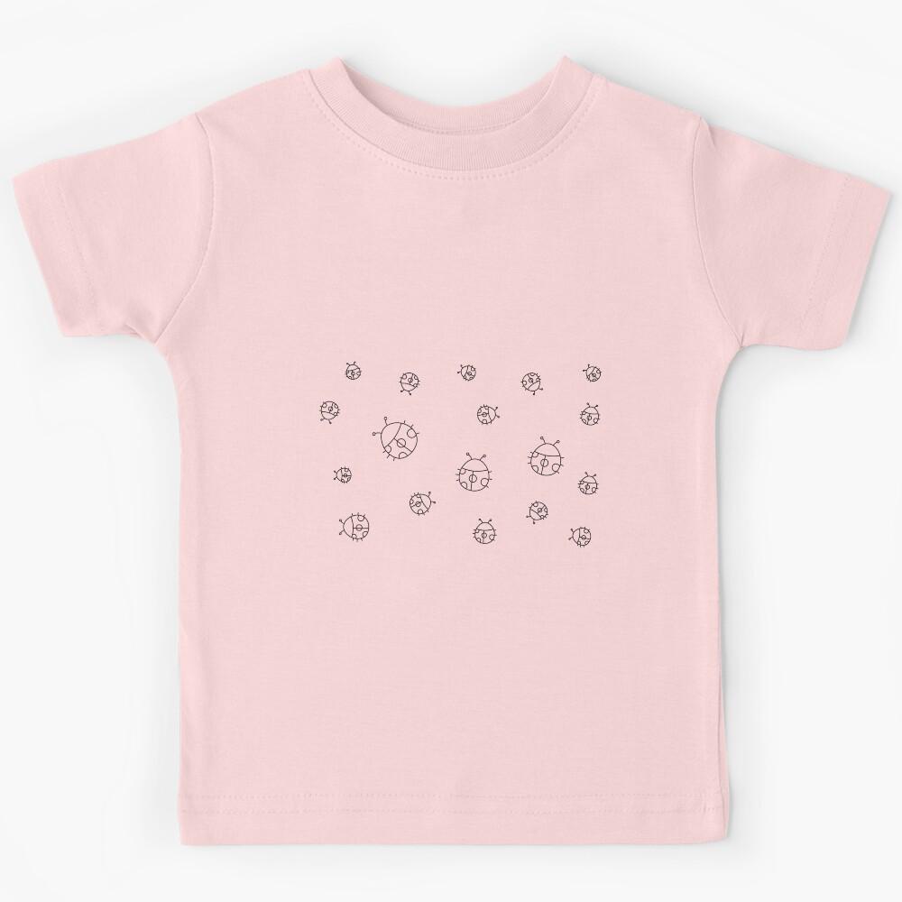 Ladybug Black Art Print Kids T-Shirt 120