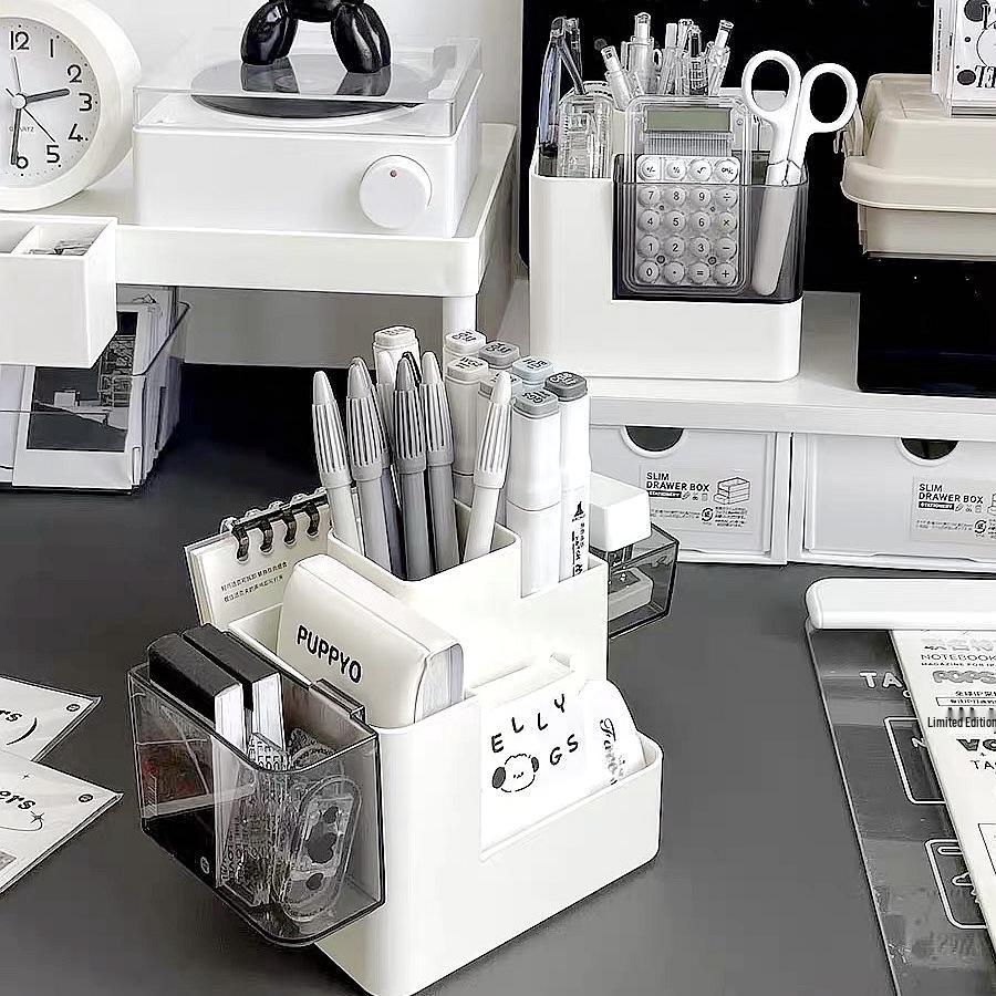 Minimalistischer Mehrfach-Stifthalter & Schreibtisch-Organizer für Studenten