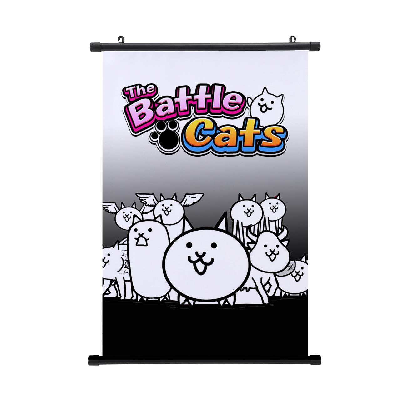 

Битва котиков Подвесная картина Мультяшная игра Настенный свиток плакат Аниме плакат Картина Украшение для дома 40*60cm серый ясень