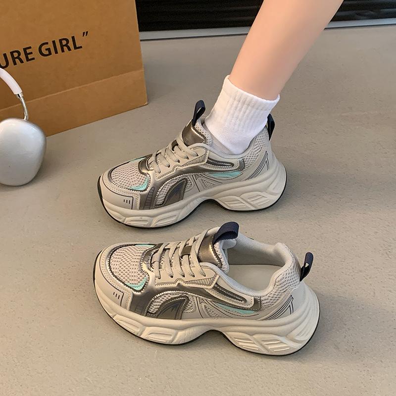 Platform dad shoes spring new heightening casual sports shoes show feet