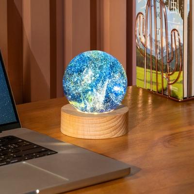 NEW Colorful Glass Crystal Ball Decorative Pieces for Home Tabletop Emitting Light Creative Gift for Celebration