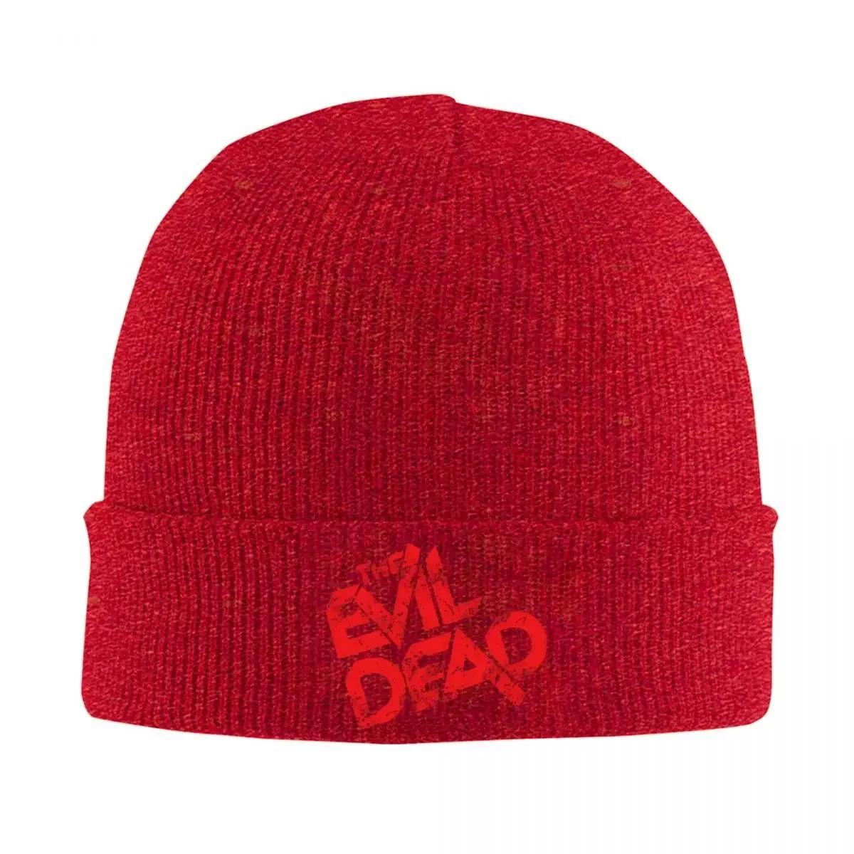 

2025 new The Evil Dead Retro Horror Movie Merch Winter Warm Knit Cuff Beanie For WoUnisex Unisex Skullies Knitted Caps Bonnet Hats