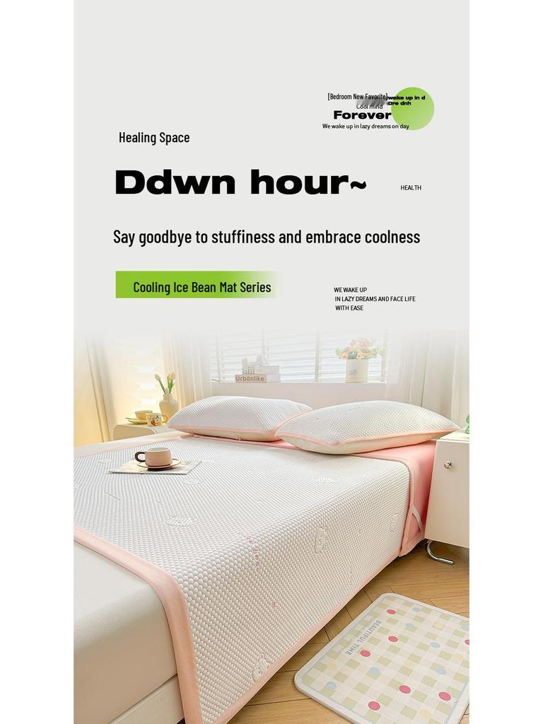 Summer Cool Ice Silk Mattress Topper: Soft, Cooling Bed Sheet for Air Conditioning Comfort
