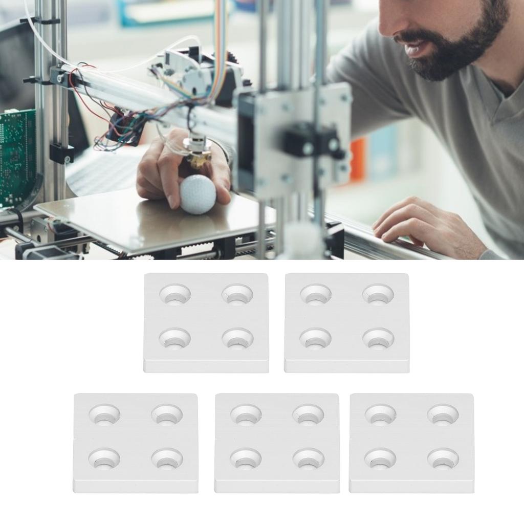 5Pcs Aluminum   End   Alloy Metal Cover Plate Linear Moving Parts 4040 Double