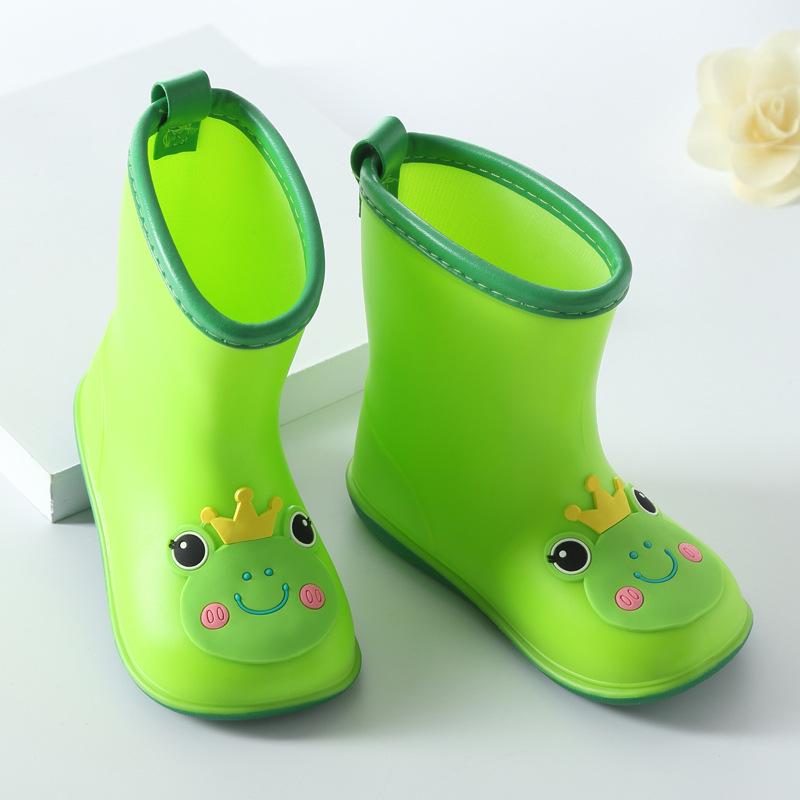 

Spot Children s Waterproof Cartoon Rain Boots – Non-slip Rubber Shoes for Toddlers and Babies (Boys & Girls) 16 CM Inner Length