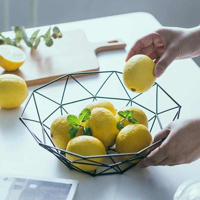 Metal Wire Fruit Bowl, Iron Arts Fruit Storage Baskets for Kitchen Counter, Countertop, Home Decor, Table Centerpiece Decorative