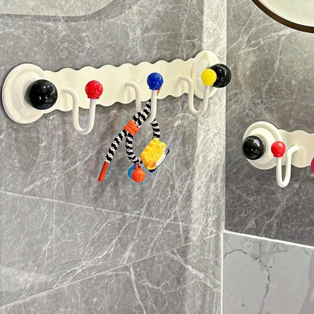 

Wall Mounted Key Hook Rack No-Punch Decorative Hook Creative Hanging Clothes Hook Bathroom 3 Hooks