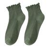 Women's Ruffle Socks,Casual Cotton Bootie Socks Cute Ankle Socks Breathable Sweet Frilly Crew Socks High Ankle Socks