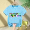 2026 Summer Short-sleeved Sprunki Cute Fashion Top Boys Girls Comfortable Round Neck Pure Cotton T-shirt Children's Sprunki Gift