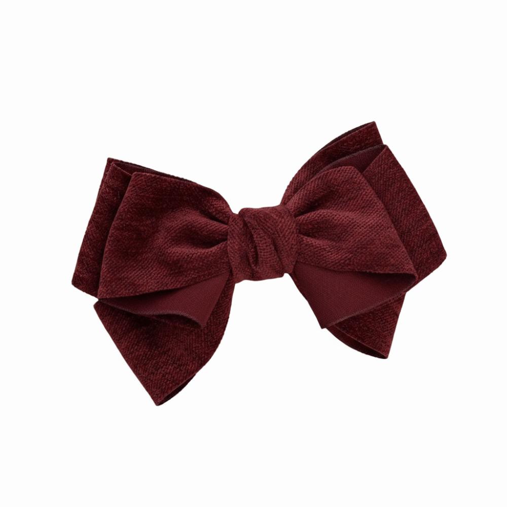 

Elegant Fabric Bow Hair Clip Vintage Solid Color Alligator Clip Korean Style Spring Clip Design Layered Ribbon Hairpin красный