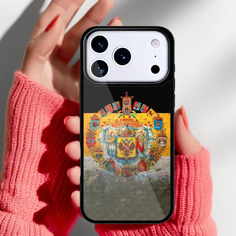 Armenia Russia Flag coat of arms soft Phone Case for iPhone 17 16 15 14 13 Pro Max Back Cover for 12 11 Pro Coque