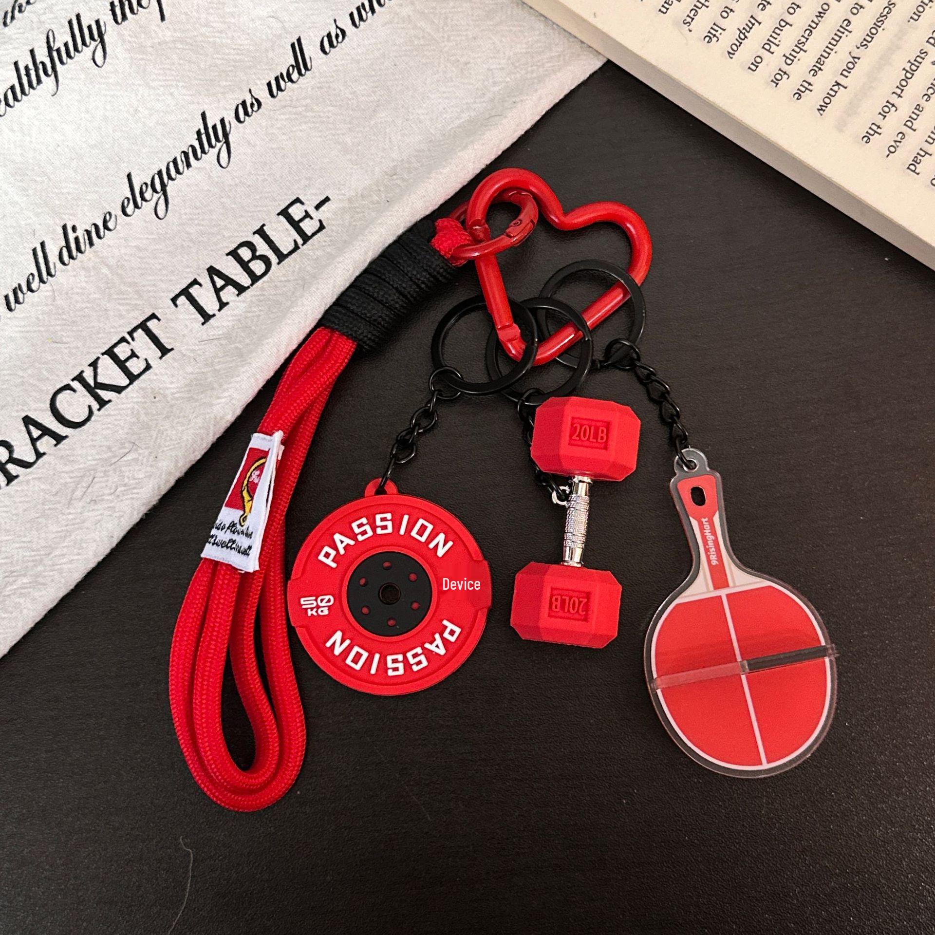 Trendy Mini Sports Fitness Equipment Charms & Keychain Souvenirs