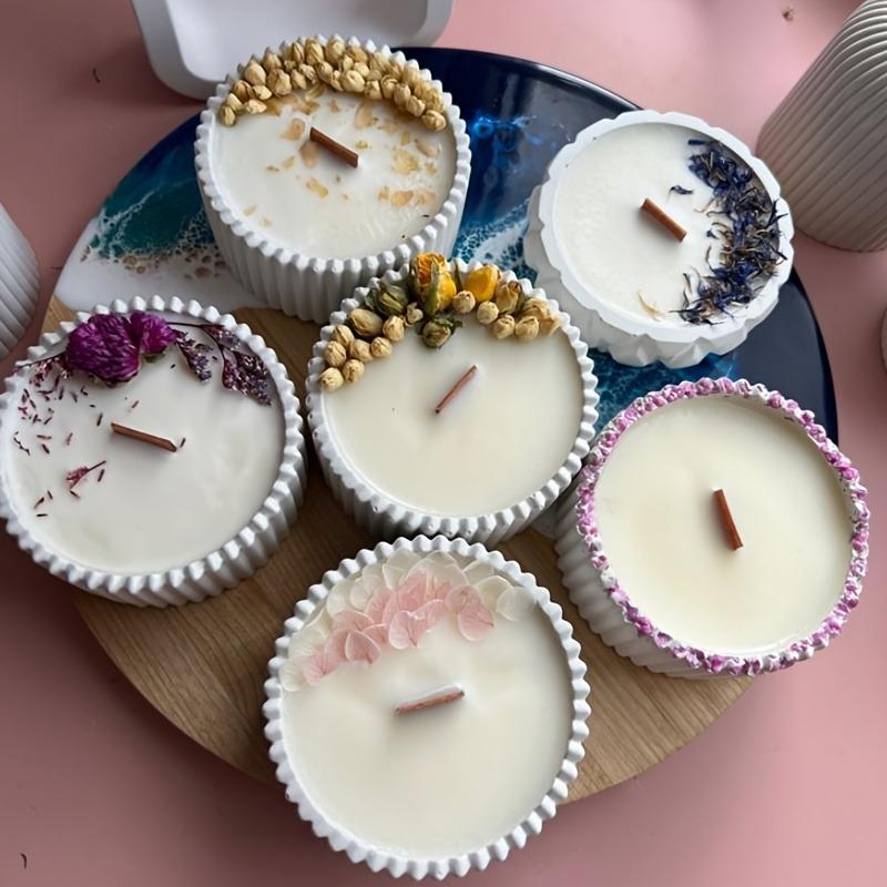 1pcs Silicone Mold for a Striped Candle Jar, Gypsum Concrete Storage Box Mold for Resin