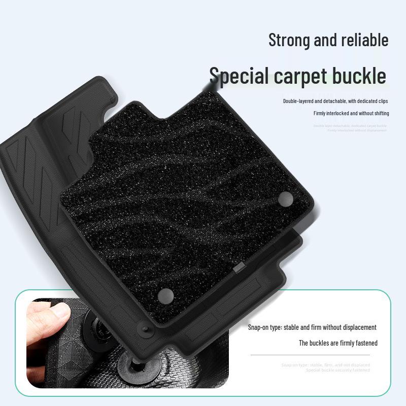Chery iCAR V27 Car Floor & Trunk Mats Set: TPE Floor, Trunk, and Seat Back Mats.