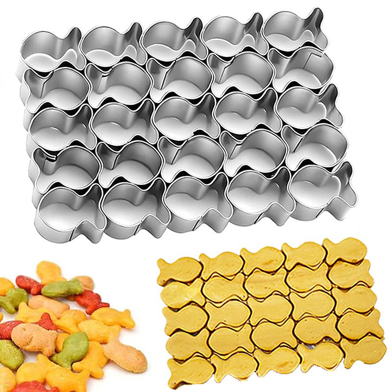 Fish Cookie Cutter Stainless Steel Fish Cracker Cookie Cutter Unique Fish Cookie Molds Mini Cookie Cutters For Baking