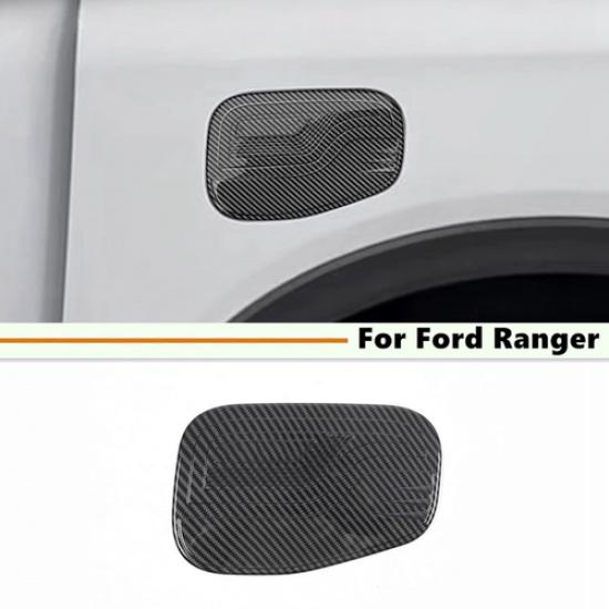 Car Fuel Tank Cover Trim Gas Door For Ford Ranger 23-25 Accessories Carbon Fiber