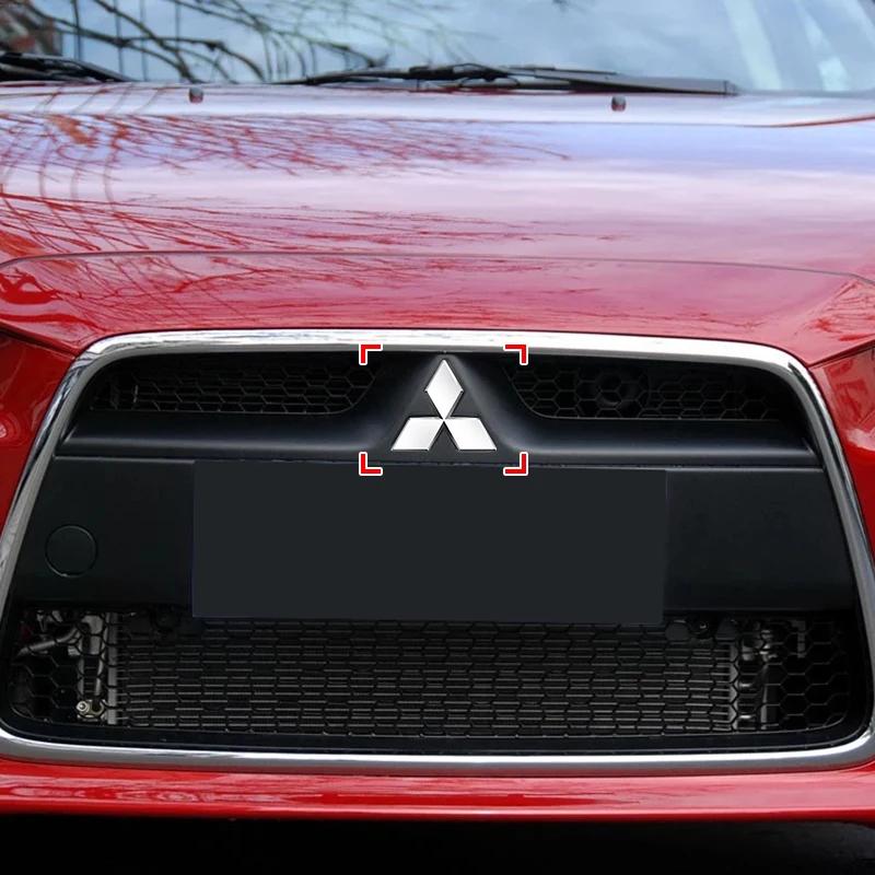 3D ABS Černý Chrom Červený Uhlíkový Znak na Přední Kapotu Auta Znak na Zadní Kufr Samolepka Pro Mitsubishi ASX Lancer 10 Pajero Outlander L200