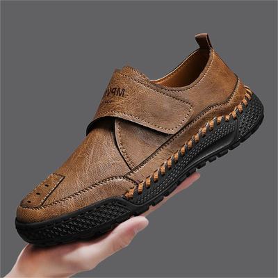 Lente en Herfst Handgestikte Herenschoenen, Casual Sandalen, Pedal Heren Leren Schoenen, Laag uitgesneden Grote Maat