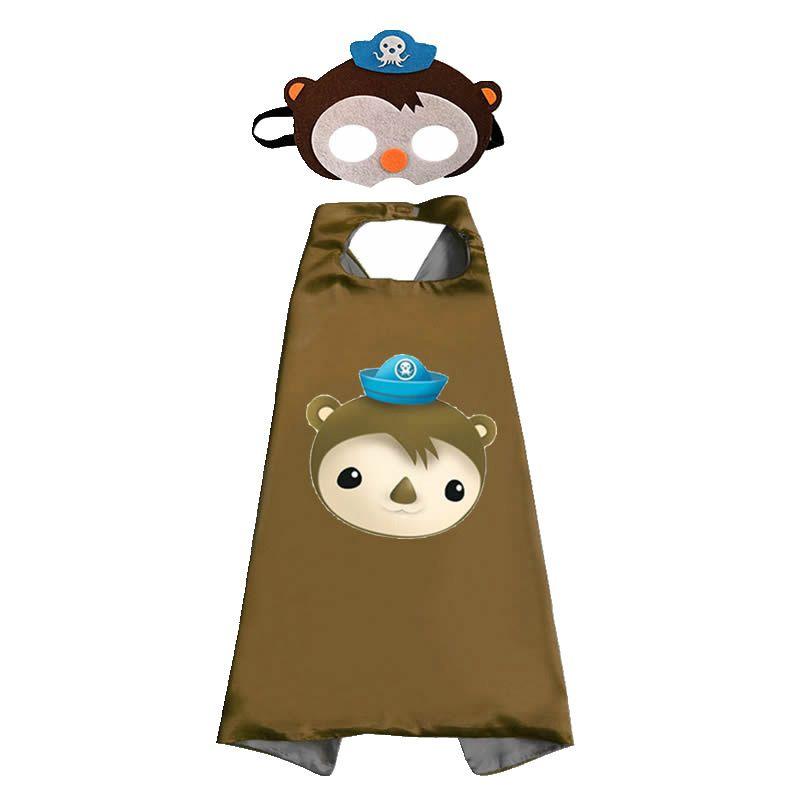 

The 2pcs Octonauts Anime Costume Cosplay Comic Superhero Cloak Mask Dress Fancy
