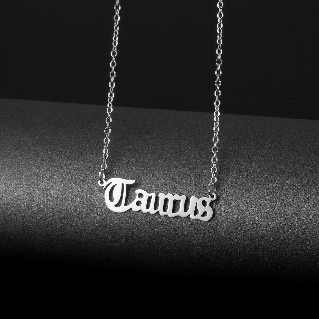 Personalized English Word Necklace Women's Initial Choker Fashion Jewelry Gift