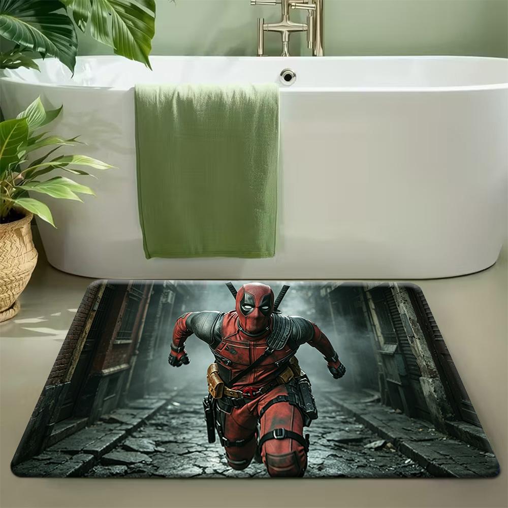 1 Marvel character printed large area Mat, cartoon anime print door mat suitable for living room, bedroom, outdoor balcony, en