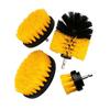 4pcs Yellow Electric Drill Cleaning Brush Car Detailing Drill Brush Set  Floor Cleaning