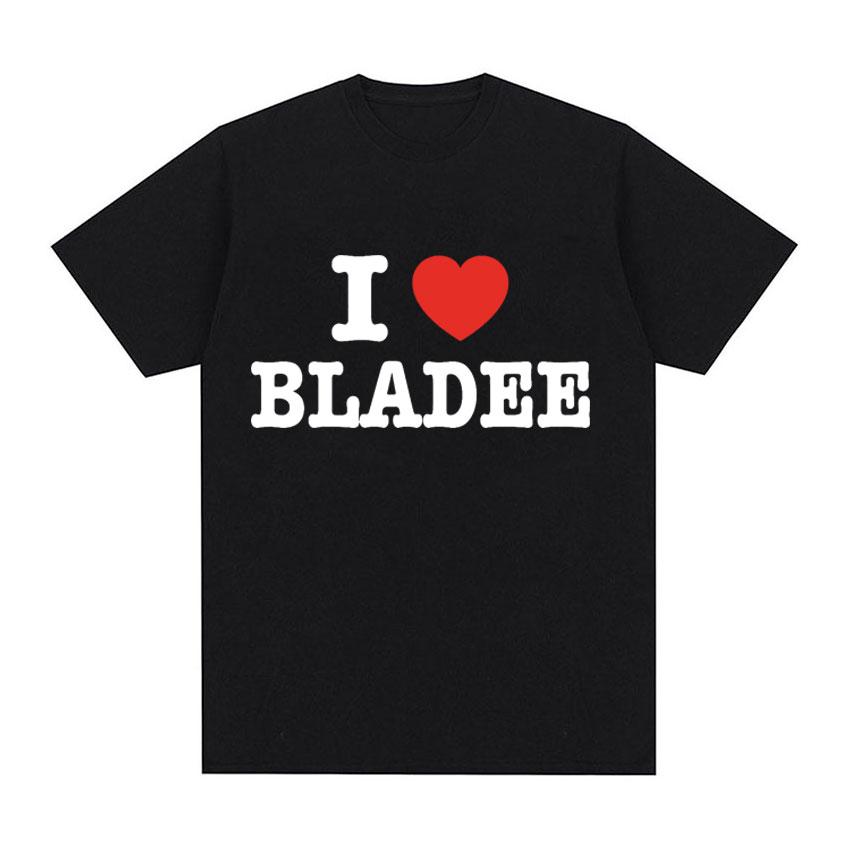 I Love Bladee Drain Gang Print T Shirts Summer Men Women Clothing  Fashion T-Shirt Casual Cozy Cotton Short Sleeve T-shirts Tops