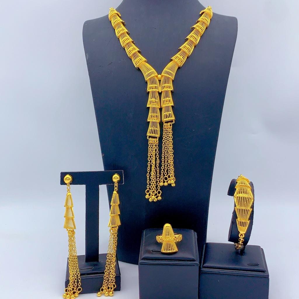 Dubai Wedding Jewelry Flowers Arab Middle East Africa Ethiopia Necklace Bracelet Ring Earrings 2026