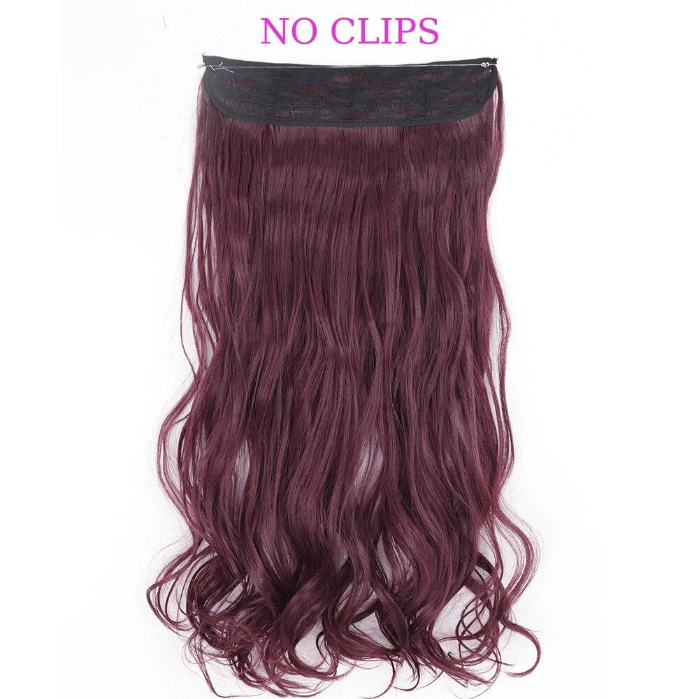 MISS WIG Extensiones de cabello sintético, sin Clips, cabello Artificial, Rubio, marrón, negro, degradado, morado, liso, pieza de cabello falso