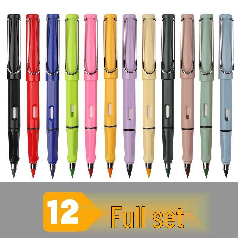 Eternal Pencil: No-Sharpen, Erasable, Break-Resistant Lead, Inkless, Ideal for Sketching & Correcting Writing Posture (Student Set)