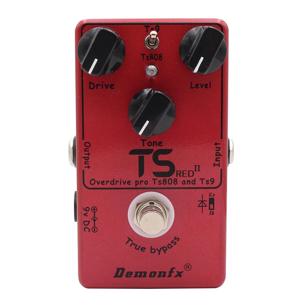 Demonfx TS Overdrive Guitar Effect RED/OverDrive TS-style