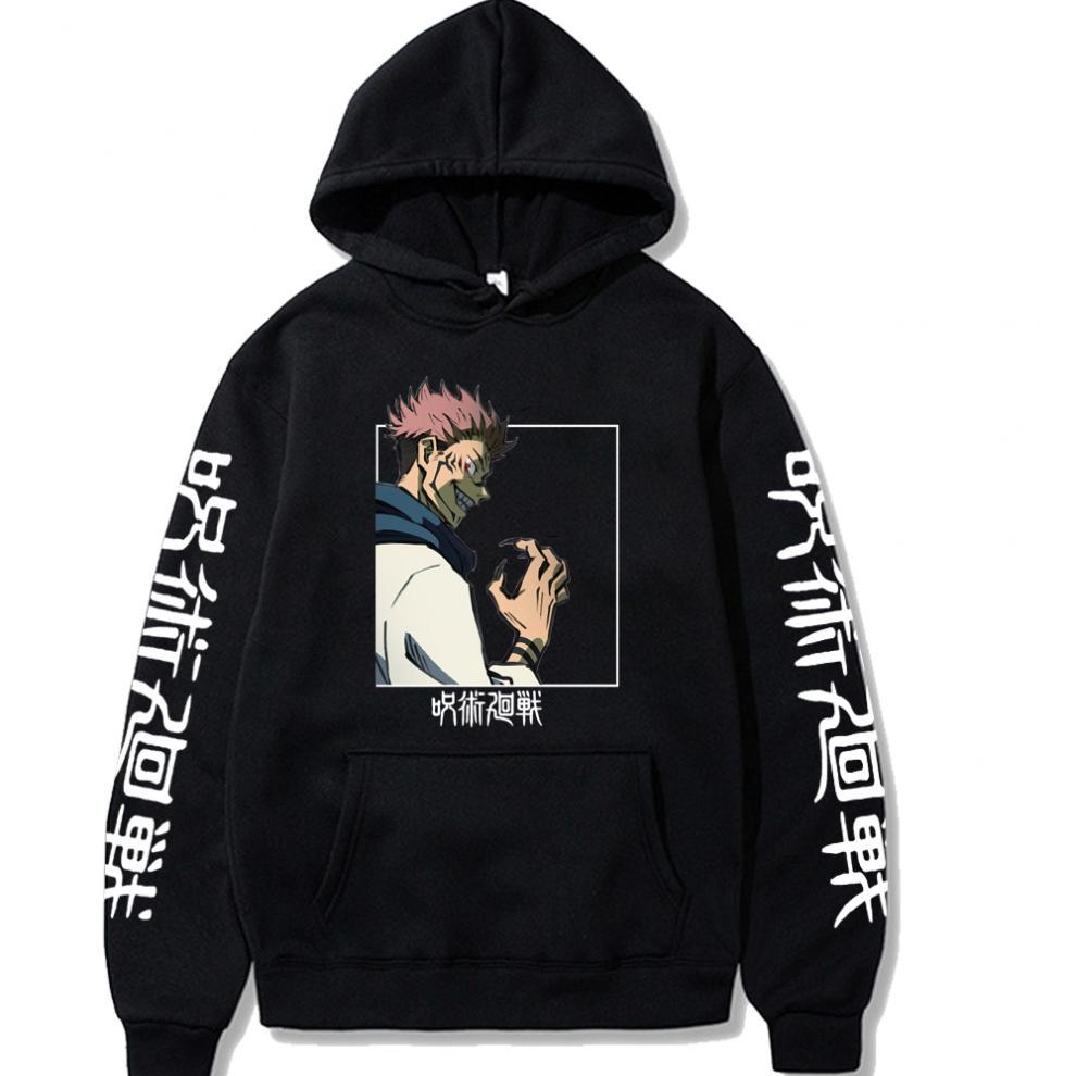 Jujutsu Kaisen Gojo Satoru Graphic Hoodies Vintage Oversized Hooded Hip Hop Long Sleeves Hoodie Men Women Clothes