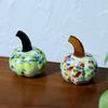 Hand Blown Glass Pumpkin Figurine Mini Halloween Thanksgiving Pumpkin Statue