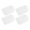 10 STÜCKE Schrankbox Mini Organizer Behälter PP Seitengriff Abgerundete Kante Modern Vielseitige Aufbewahrungskörbe