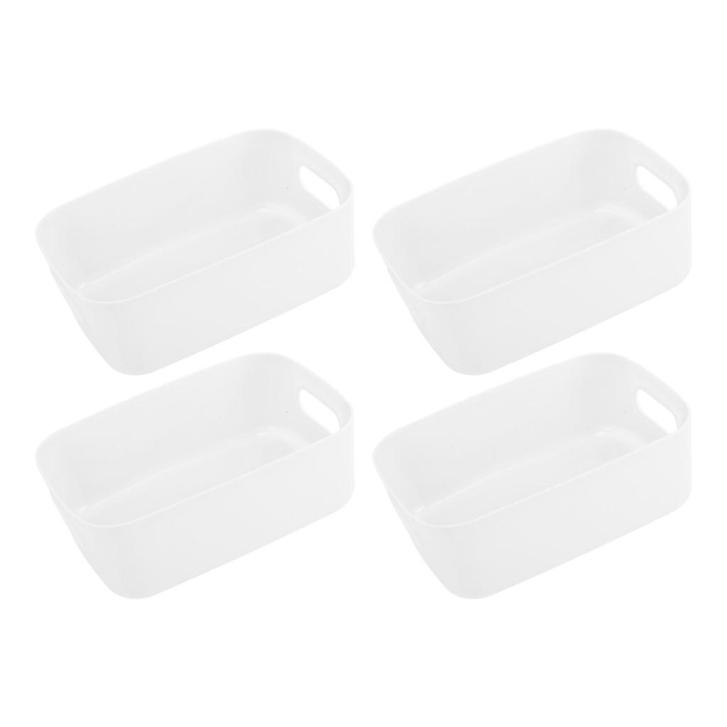 10 STÜCKE Schrankbox Mini Organizer Behälter PP Seitengriff Abgerundete Kante Modern Vielseitige Aufbewahrungskörbe