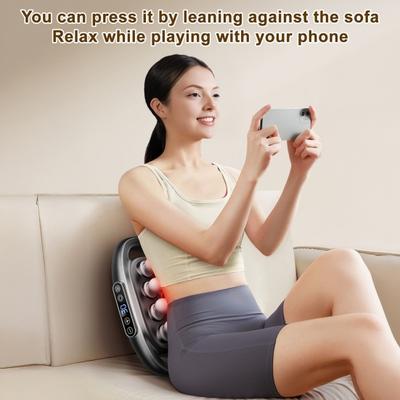 Multi-Head Muscle Massager for Back Legs And Waist Deep Tissue Kneading Massager with Adjustable Intensity Professional Handheld Portable Massage