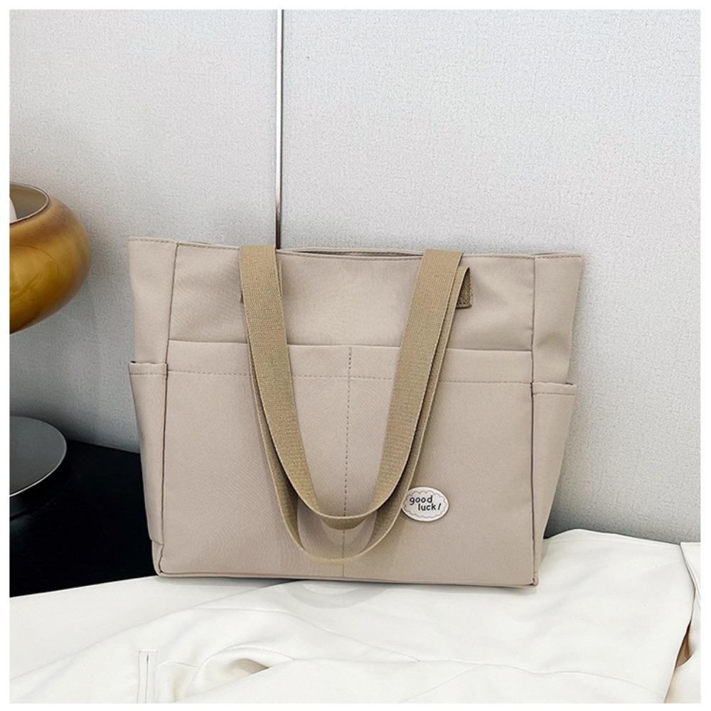 New large-capacity canvas shoulder bag, business trip tote bag, light fashion trend women's commuter handbag