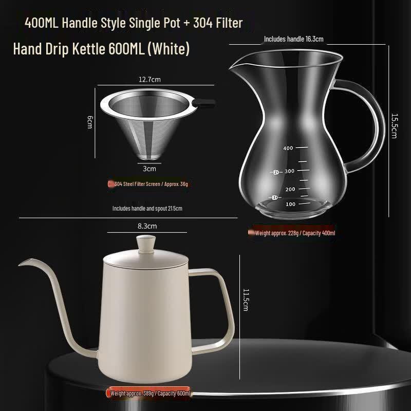 Glass Hand-Pour Coffee Sharing Pot