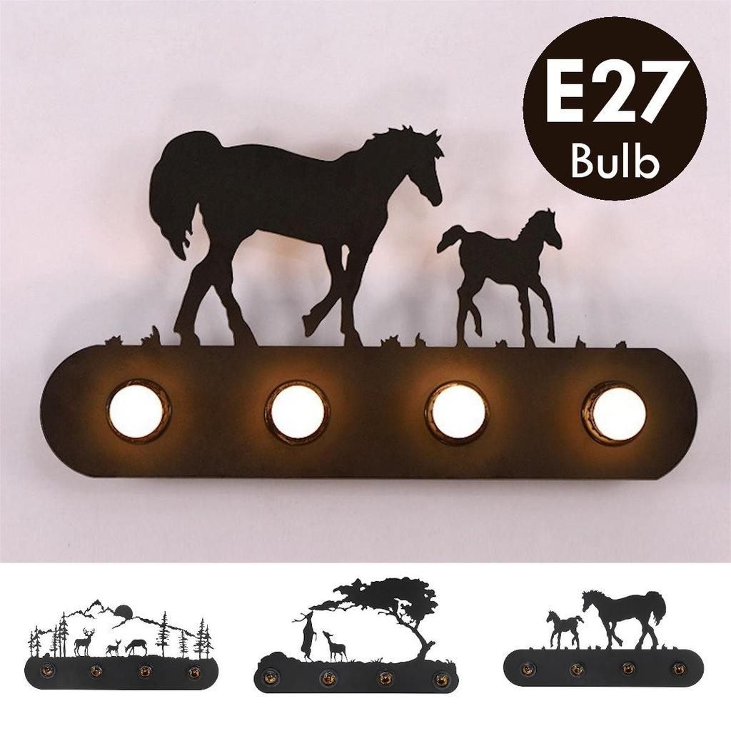 Retro-Loft-Stil, Eisen, schwarz, ländliche Industrie-Wandleuchte, Wandleuchte, Leuchten, Veranda, Flur